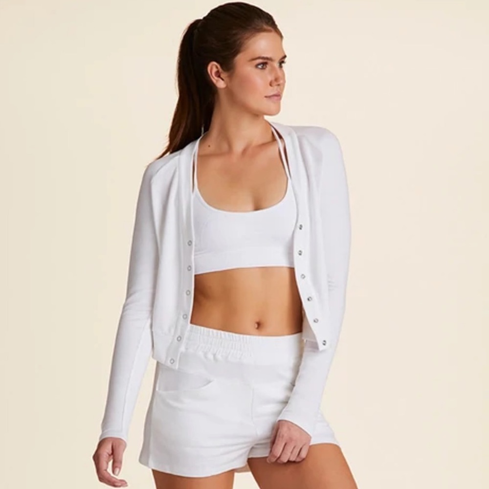 Alala || Cropped Snap Cardigan || Bone || XS || NWT ||